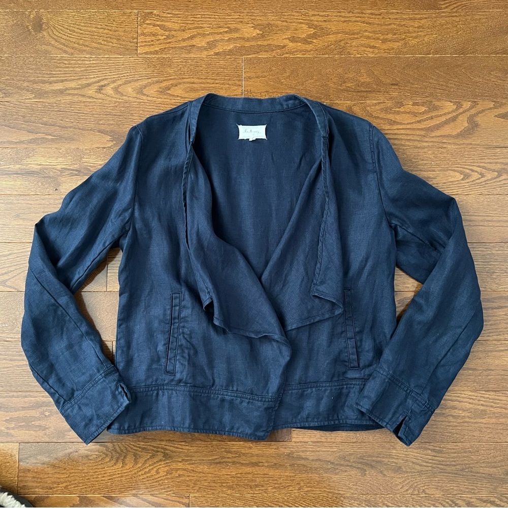 /Lou & Grey/ 100% Linen Open Front Blazer (Small)